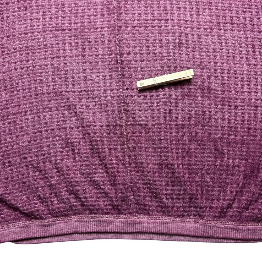 Free People We The Free South Side Thermal Top L Violet Relaxed Lightweight FLAW